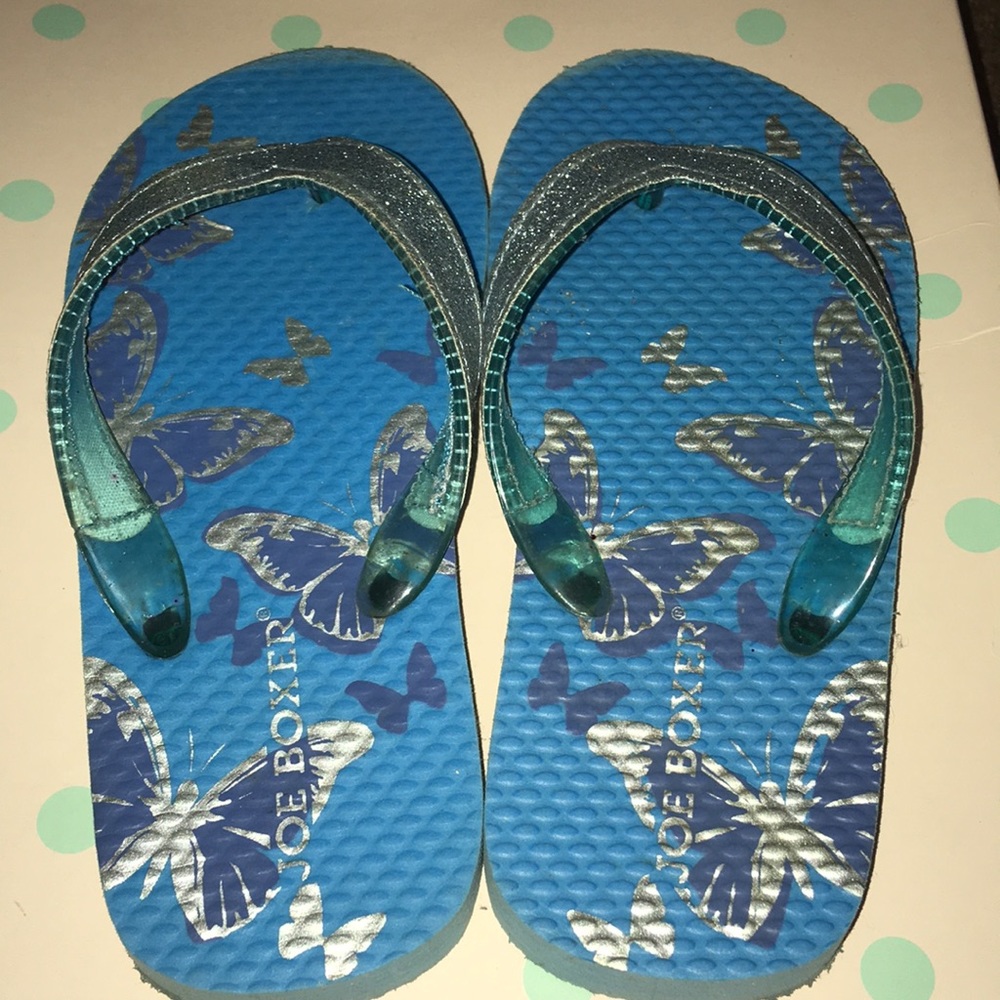 Joe Boxer size 11 Little Girl flip flops preloved